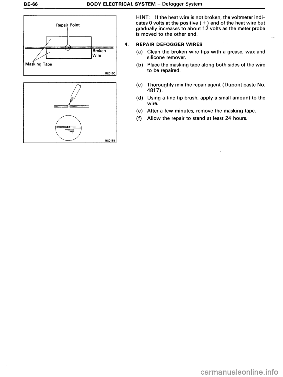 TOYOTA MR-2 1991  Factory Repair Manual 