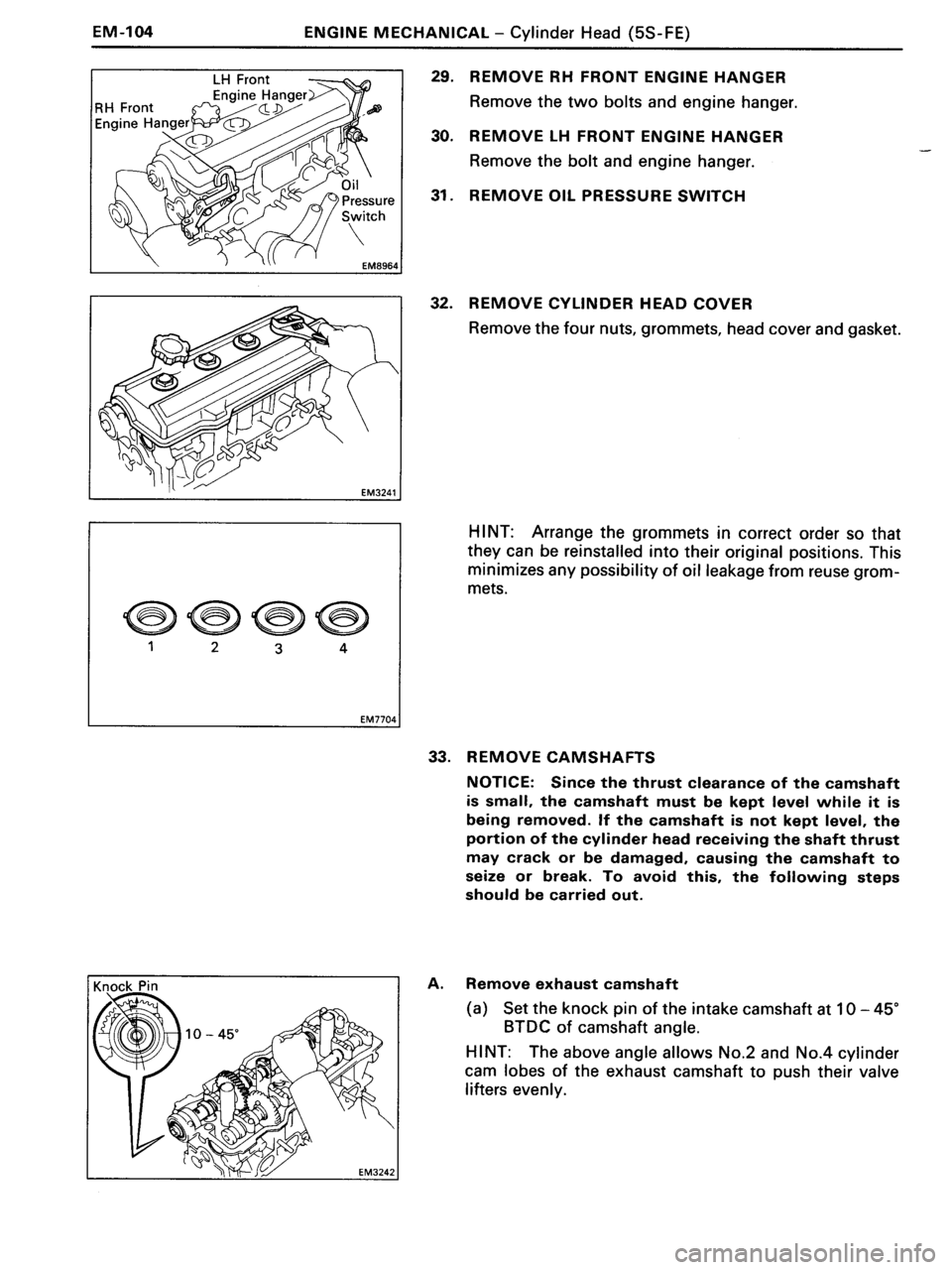 TOYOTA MR-2 1991  Factory Repair Manual 