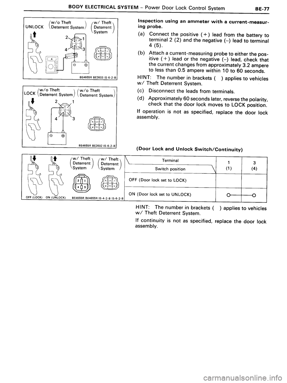 TOYOTA MR-2 1991  Factory Repair Manual 