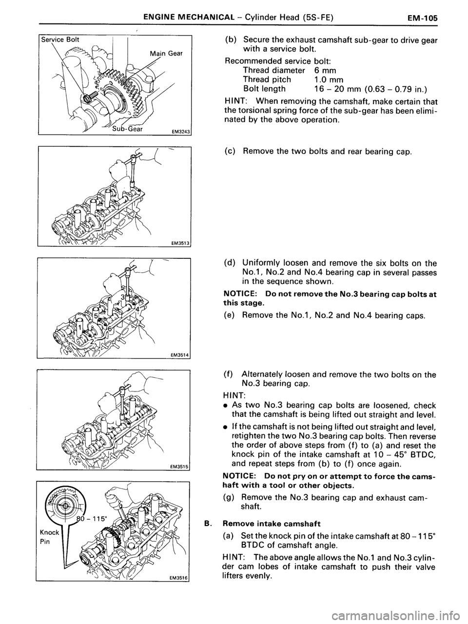TOYOTA MR-2 1991  Factory Repair Manual 
