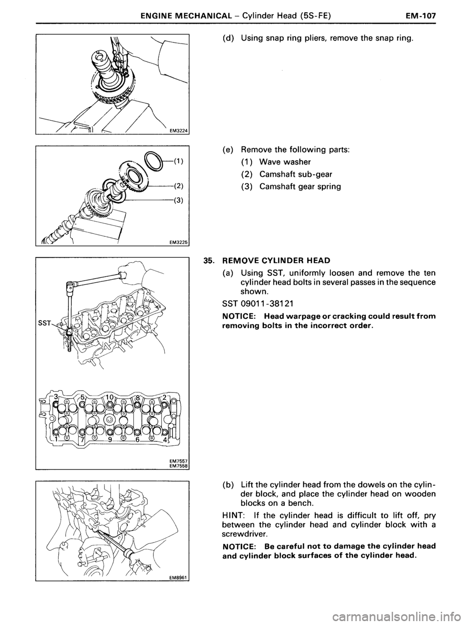TOYOTA MR-2 1991  Factory Repair Manual 