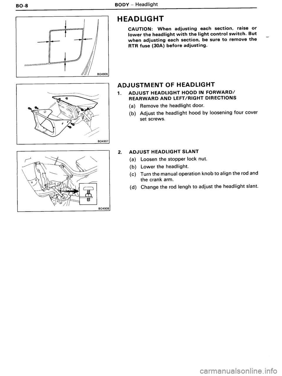 TOYOTA MR-2 1991 Factory Repair Manual TOYOTA MR-2 1991 Factory Repair Manual