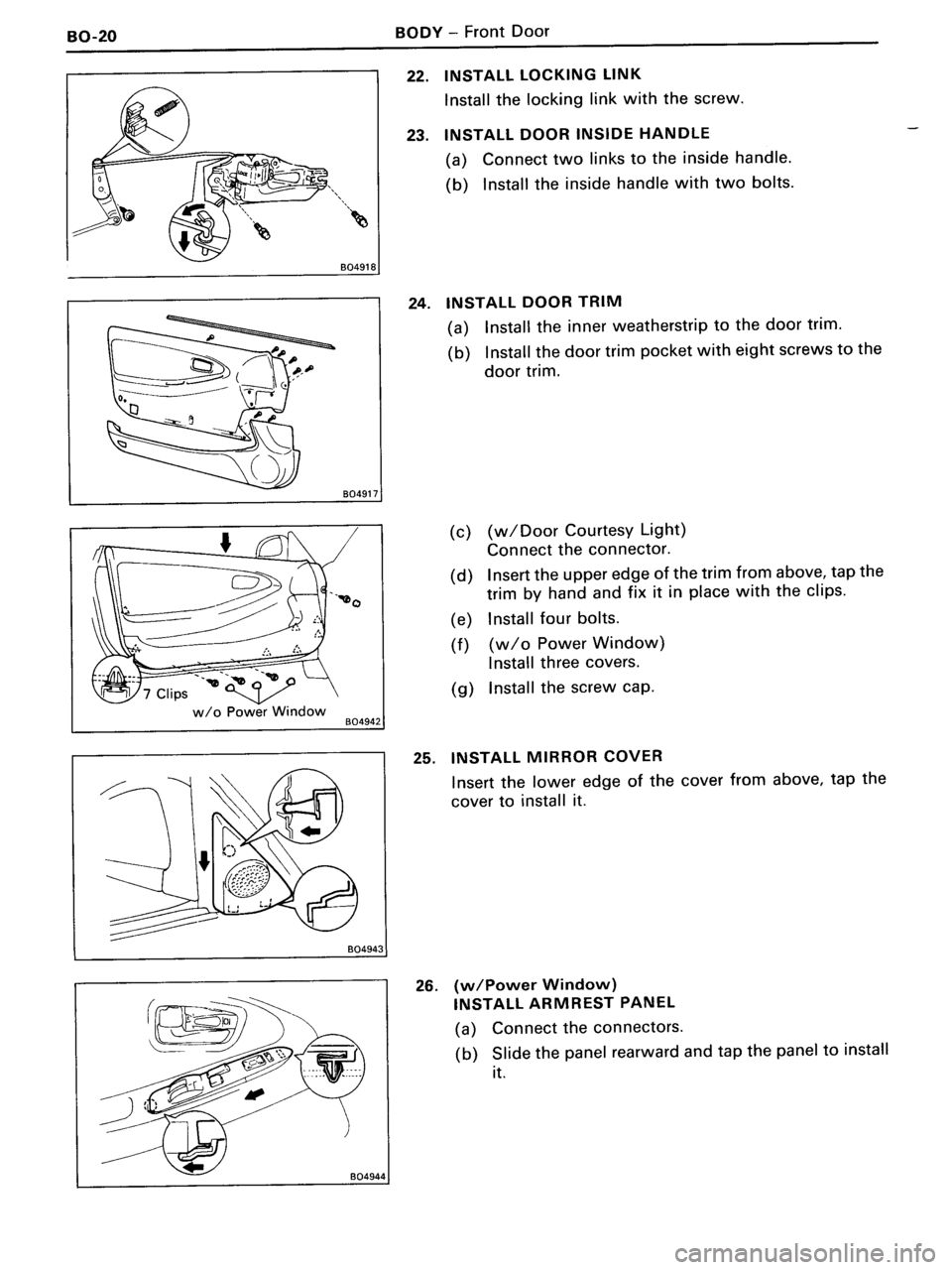 TOYOTA MR-2 1991 Factory Repair Manual TOYOTA MR-2 1991 Factory Repair Manual