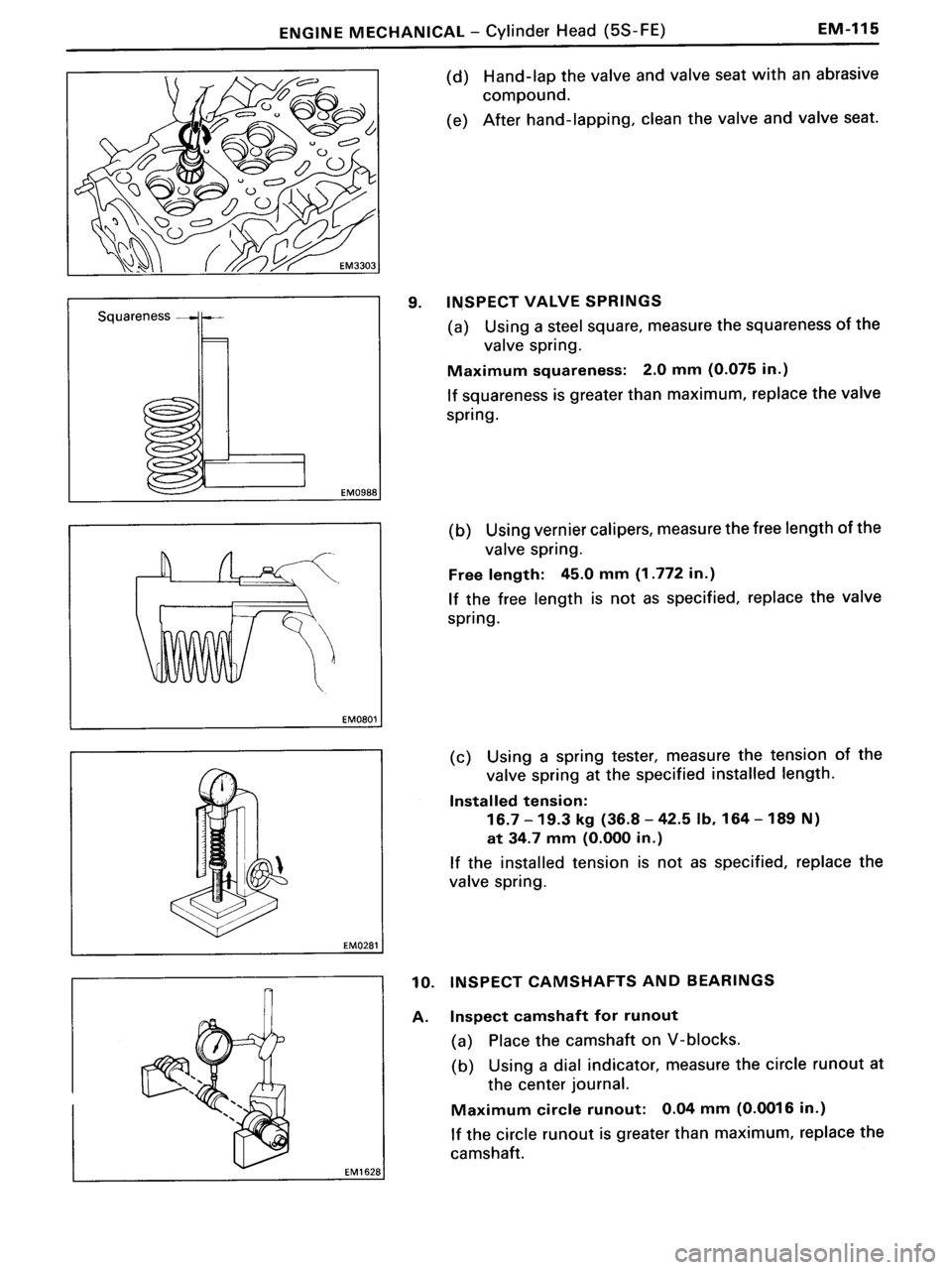 TOYOTA MR-2 1991  Factory Repair Manual 