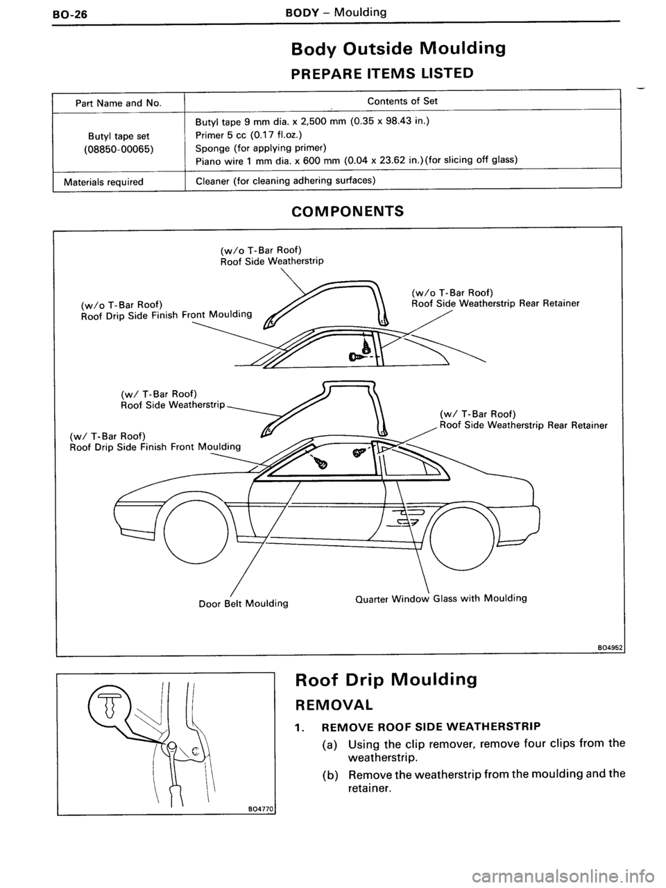 TOYOTA MR-2 1991  Factory Repair Manual 