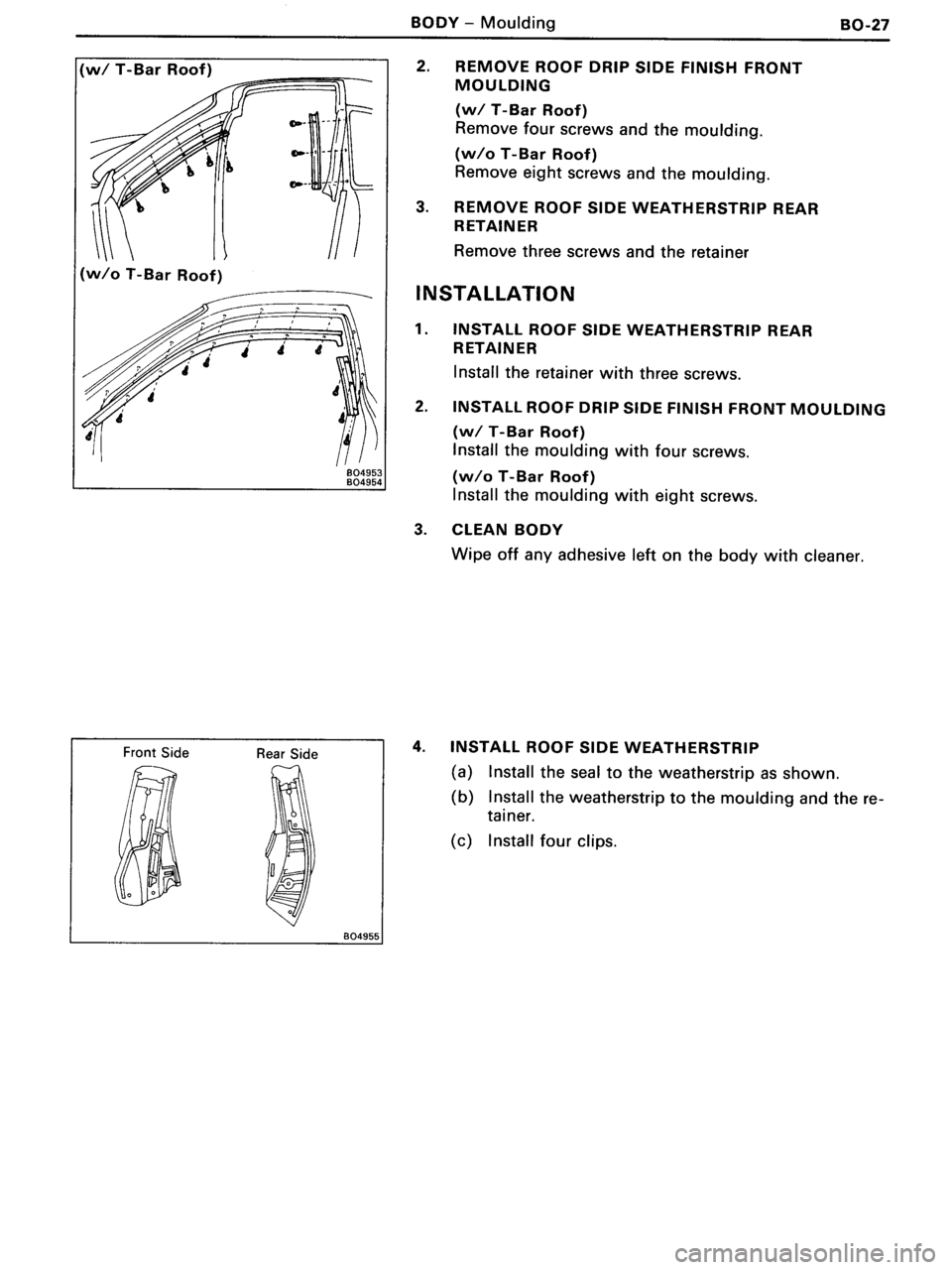 TOYOTA MR-2 1991  Factory Repair Manual 