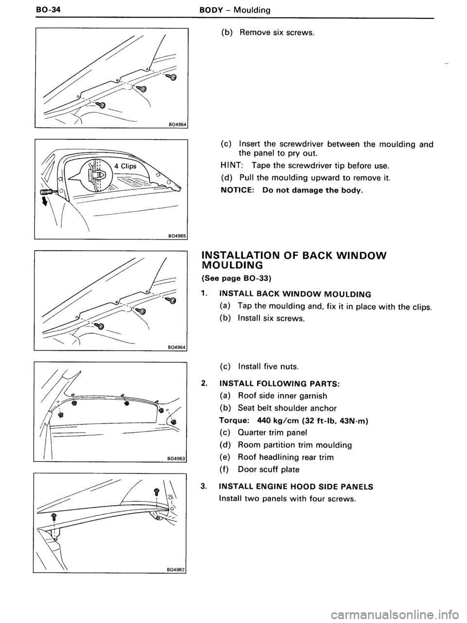 TOYOTA MR-2 1991  Factory Repair Manual 
