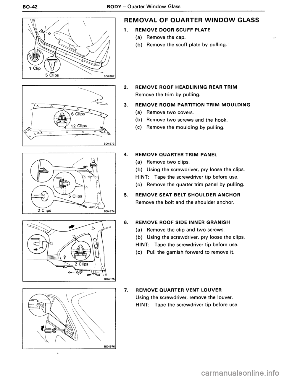 TOYOTA MR-2 1991 Factory Repair Manual TOYOTA MR-2 1991 Factory Repair Manual