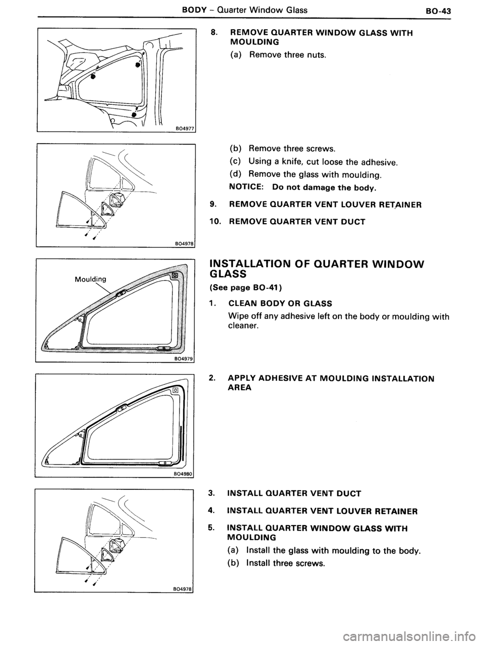 TOYOTA MR-2 1991 Factory Repair Manual TOYOTA MR-2 1991 Factory Repair Manual