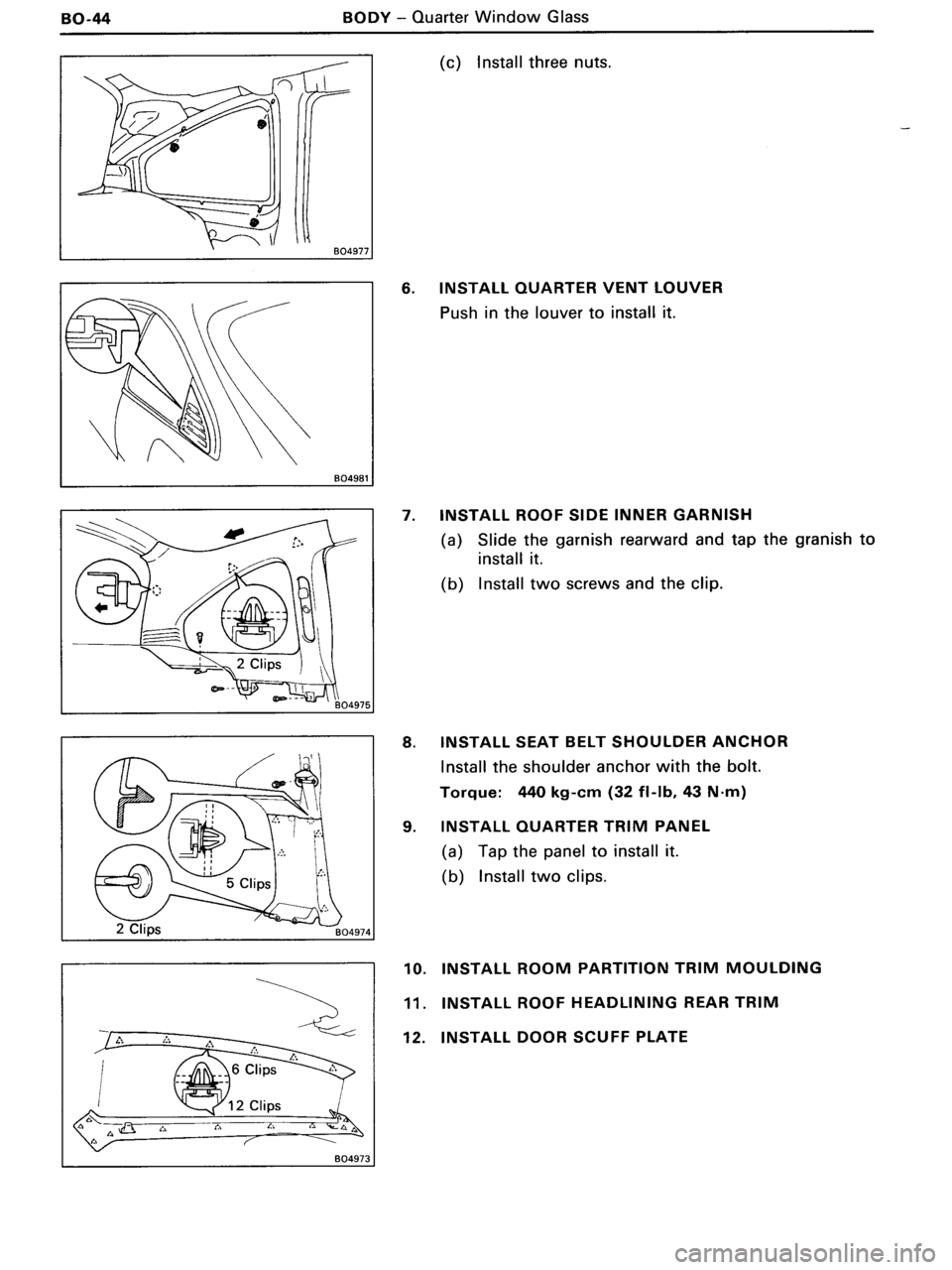 TOYOTA MR-2 1991 Factory Repair Manual TOYOTA MR-2 1991 Factory Repair Manual