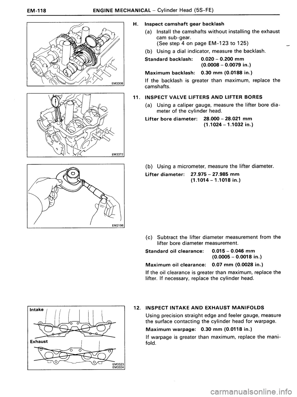 TOYOTA MR-2 1991  Factory Repair Manual 