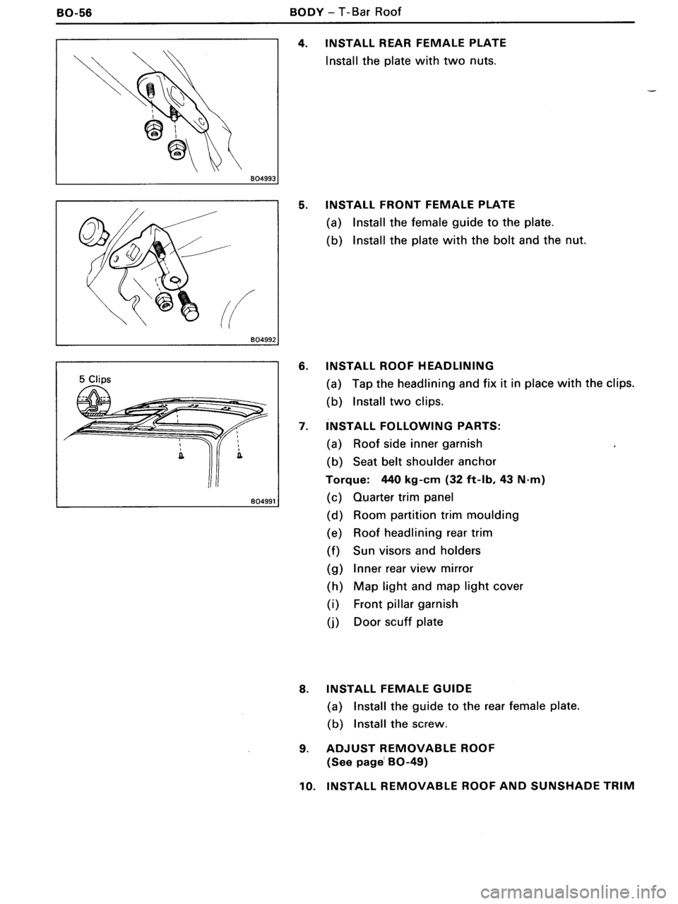 TOYOTA MR-2 1991 Factory Repair Manual TOYOTA MR-2 1991 Factory Repair Manual