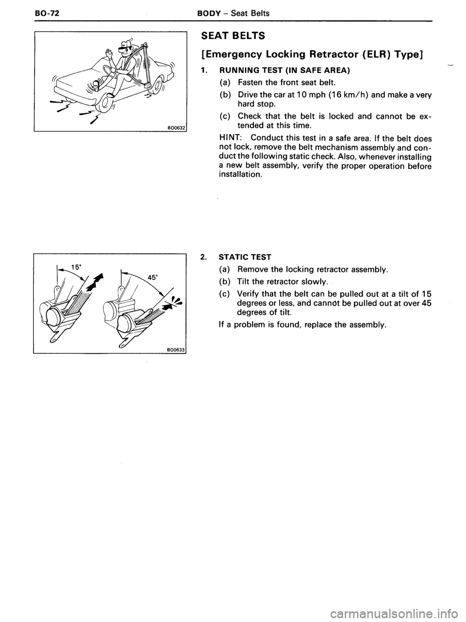 TOYOTA MR-2 1991  Factory Repair Manual 