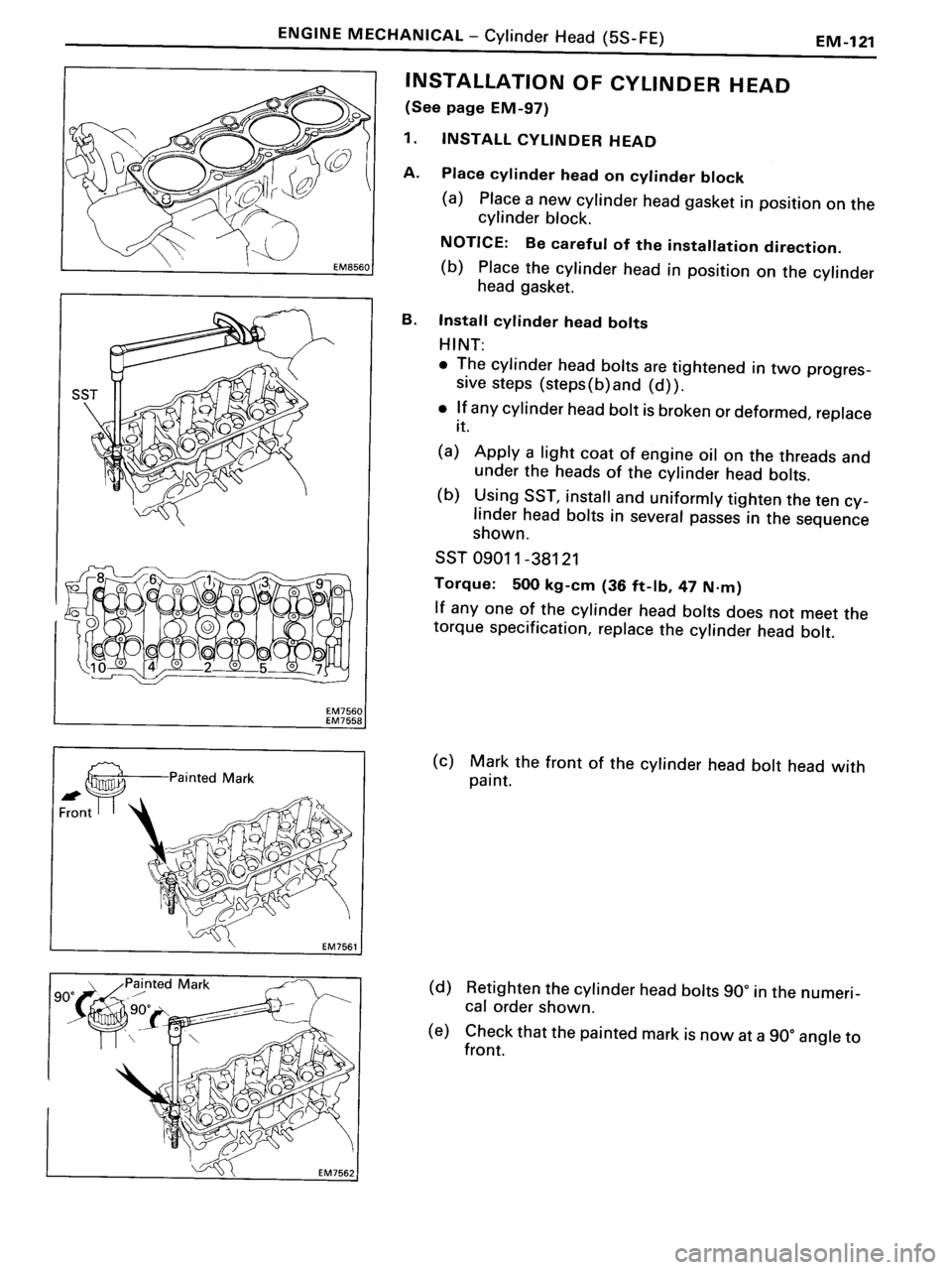 TOYOTA MR-2 1991  Factory Repair Manual 