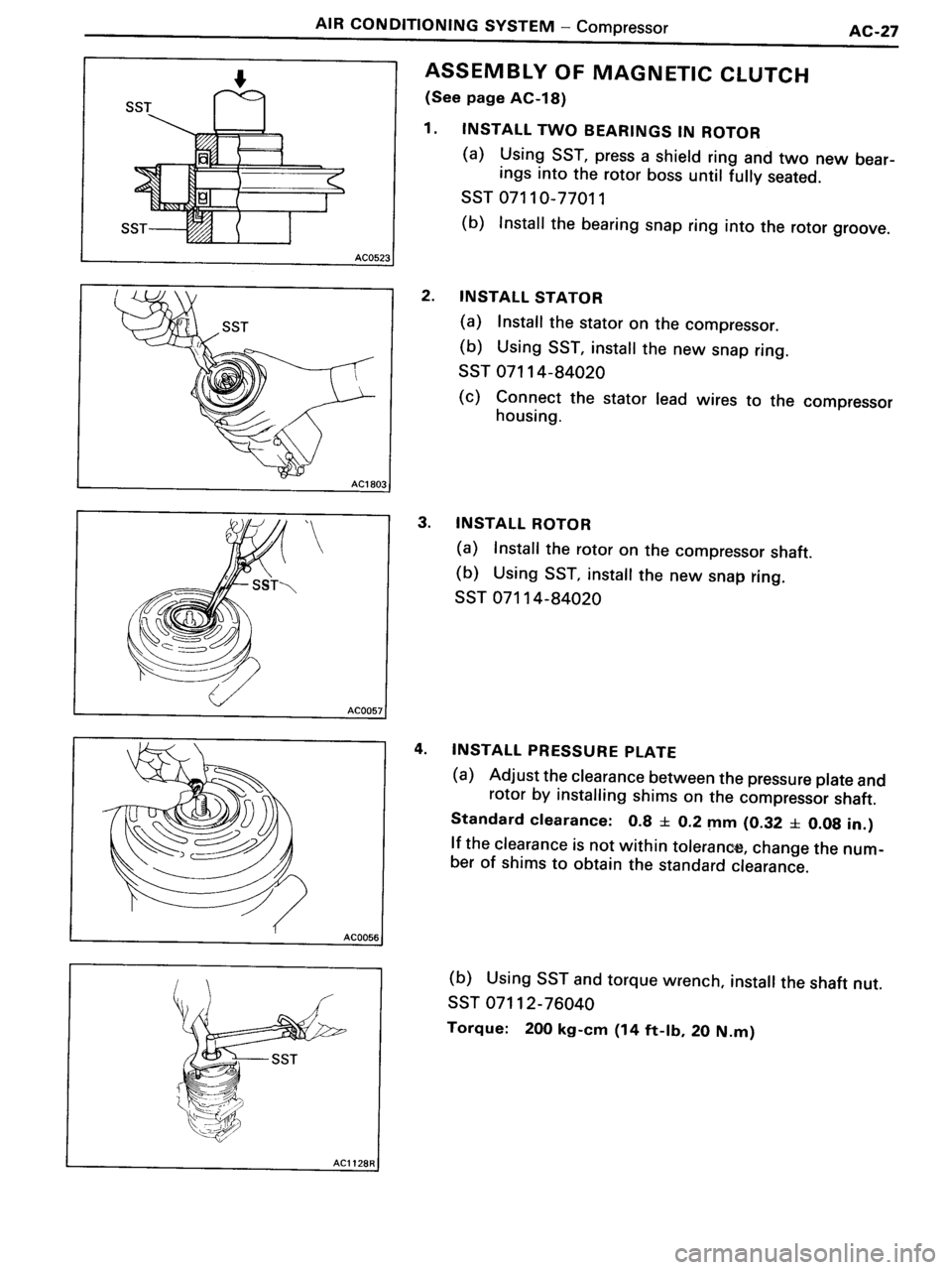 TOYOTA MR-2 1991 Factory Repair Manual TOYOTA MR-2 1991 Factory Repair Manual