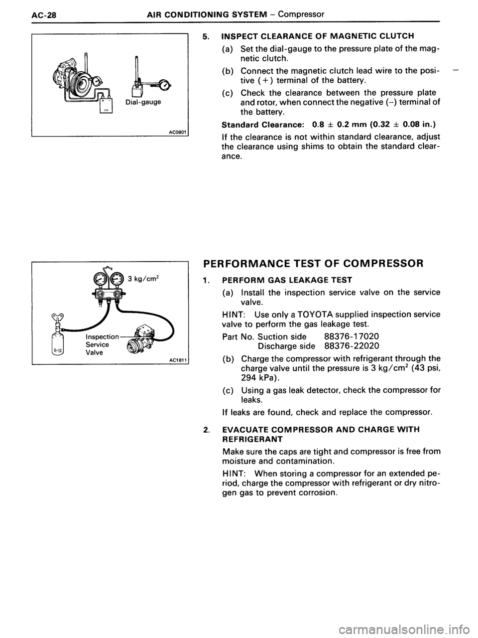 TOYOTA MR-2 1991 Factory Repair Manual TOYOTA MR-2 1991 Factory Repair Manual