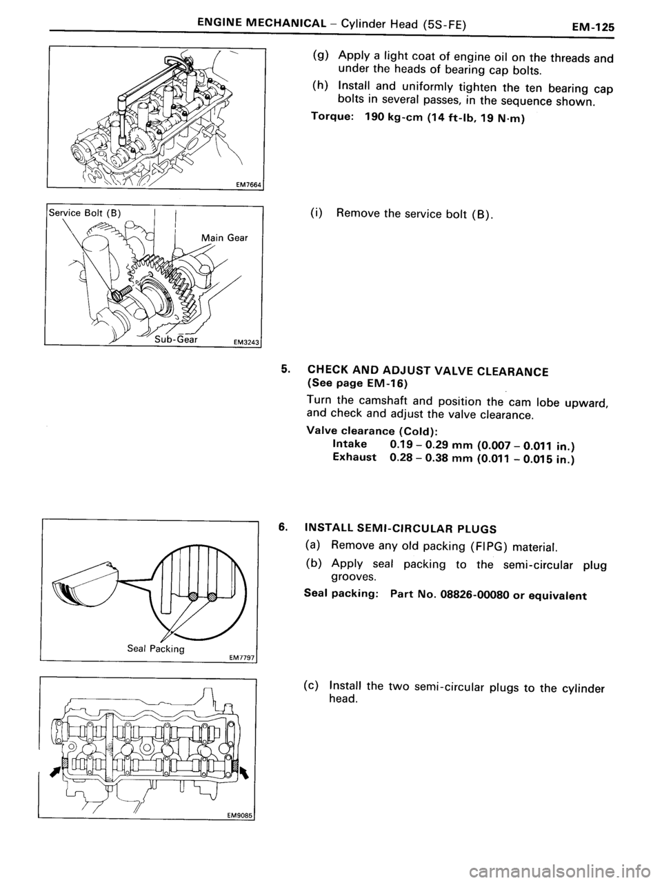 TOYOTA MR-2 1991  Factory Repair Manual 