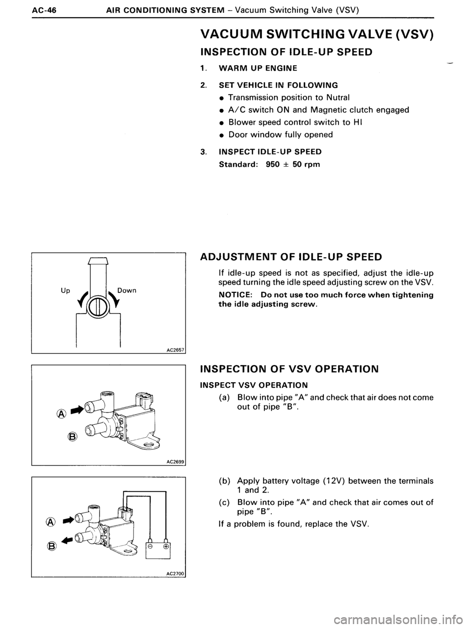 TOYOTA MR-2 1991  Factory Repair Manual 