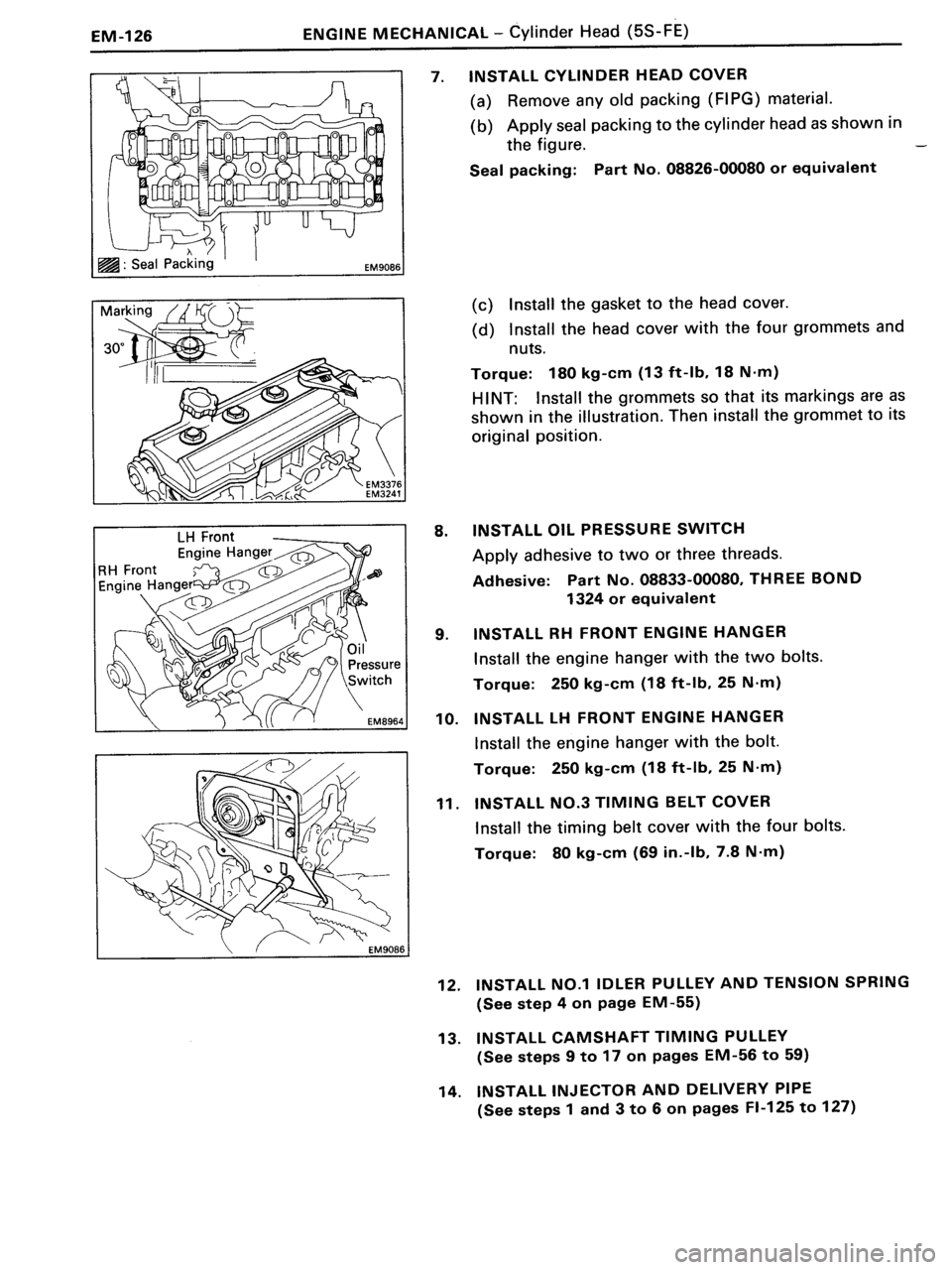 TOYOTA MR-2 1991  Factory Repair Manual 