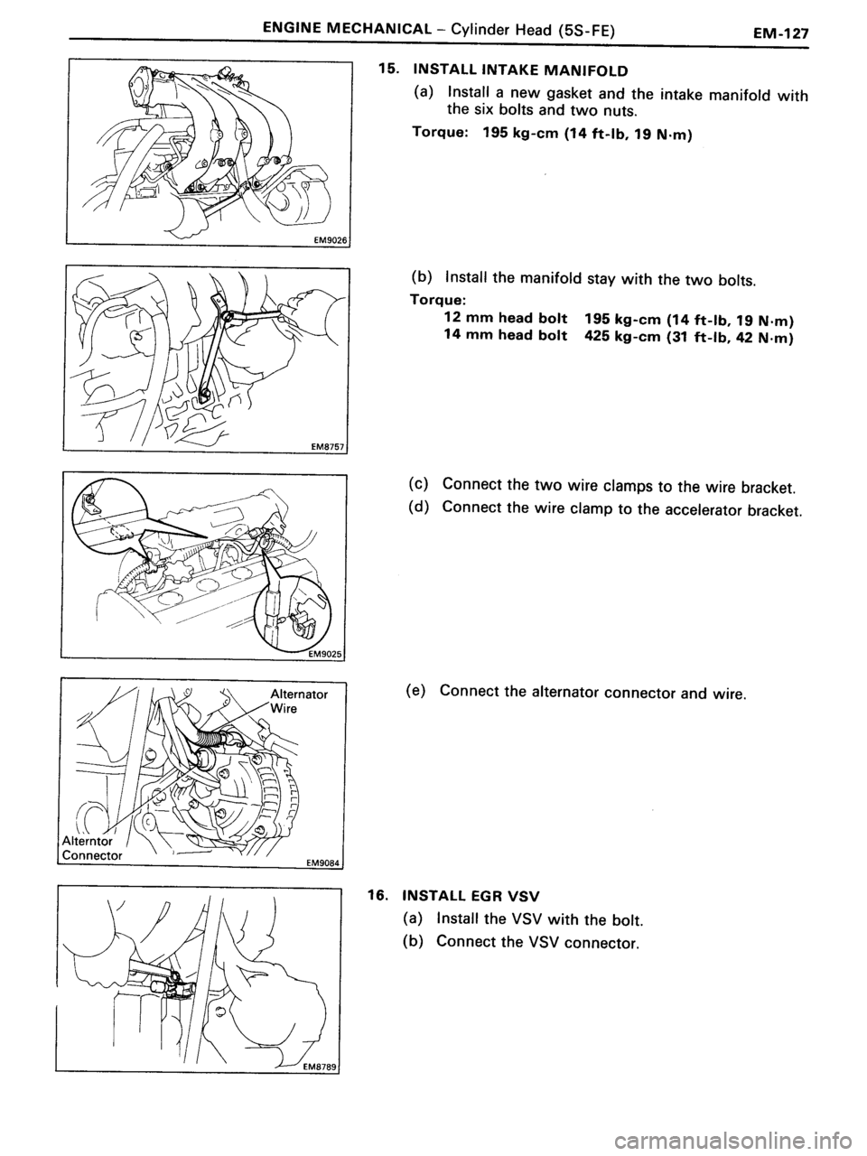 TOYOTA MR-2 1991  Factory Repair Manual 