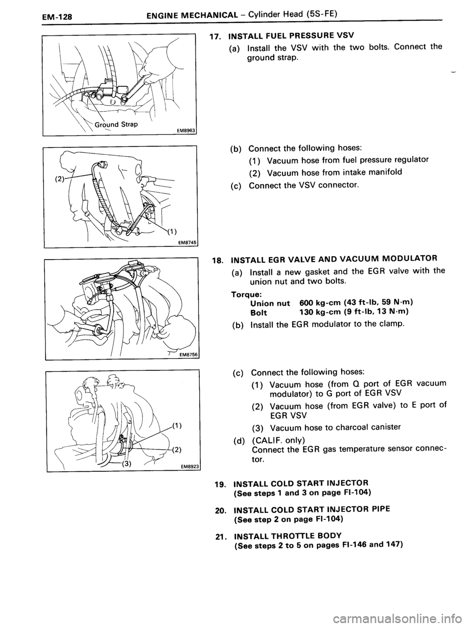 TOYOTA MR-2 1991  Factory Repair Manual 