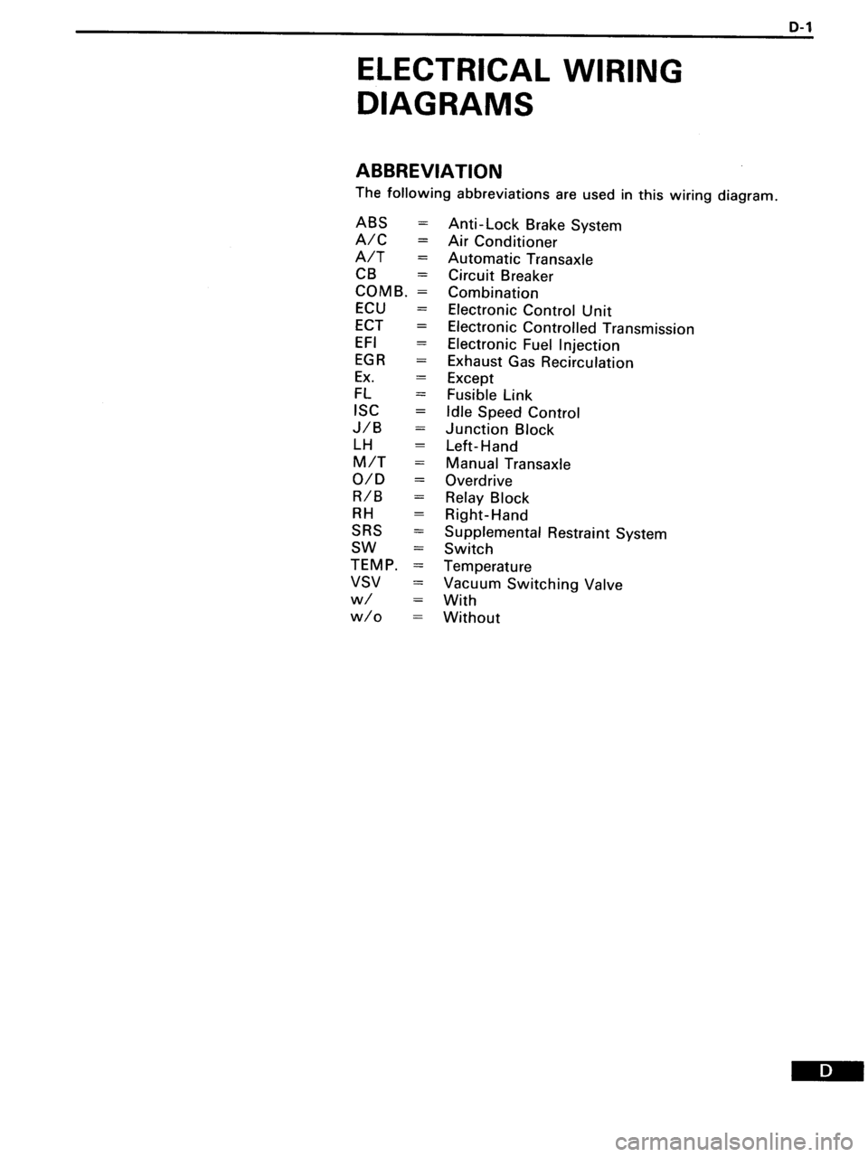 TOYOTA MR-2 1991  Factory Repair Manual 
