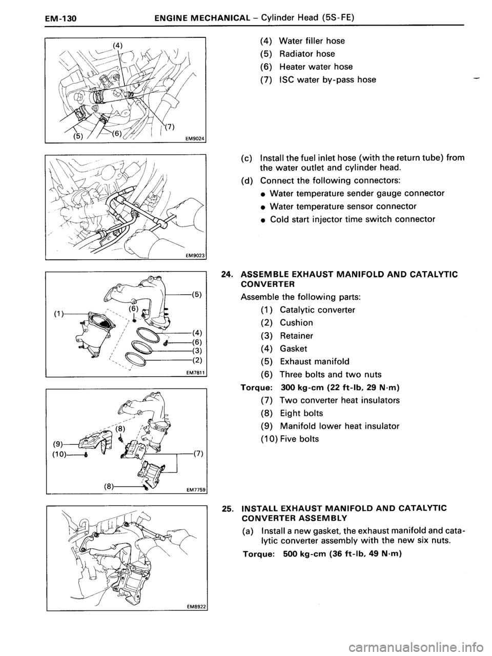TOYOTA MR-2 1991  Factory Repair Manual 