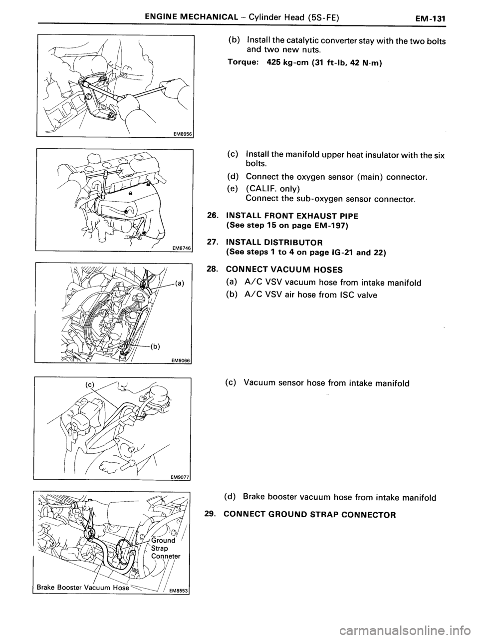 TOYOTA MR-2 1991  Factory Repair Manual 