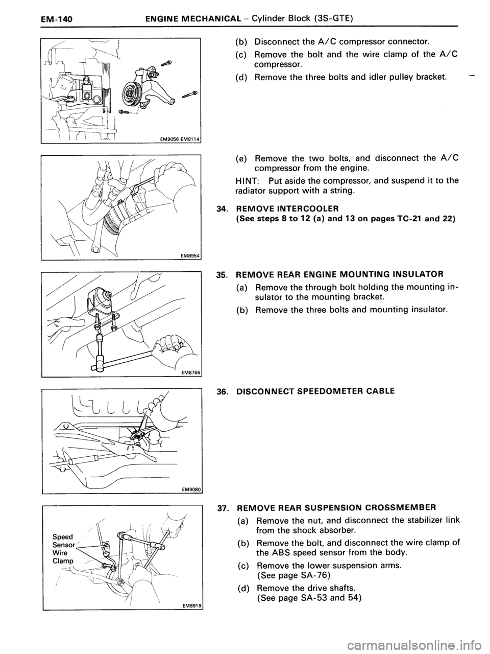 TOYOTA MR-2 1991  Factory Repair Manual 