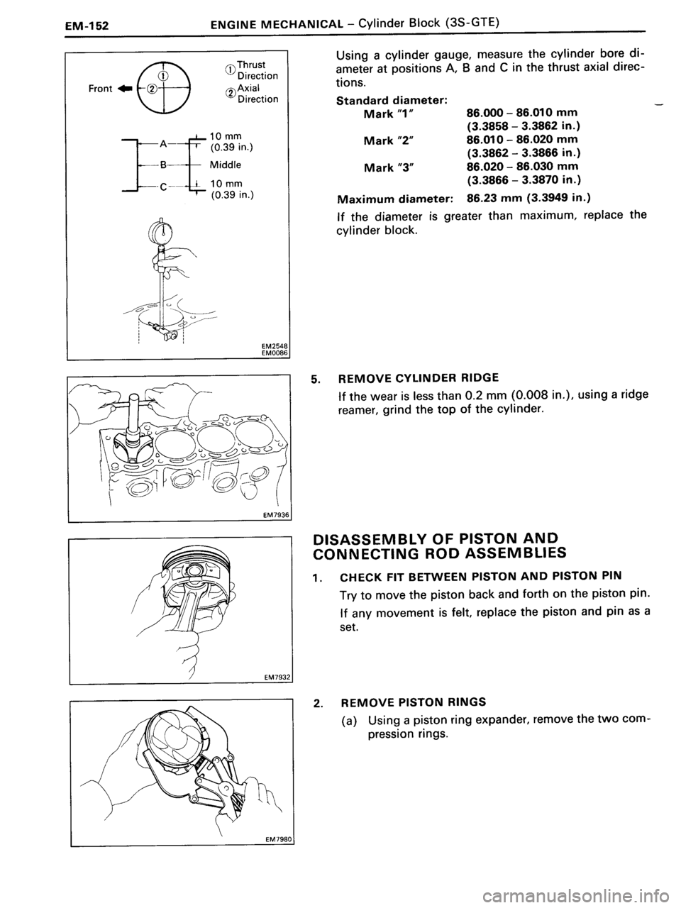 TOYOTA MR-2 1991  Factory Repair Manual 