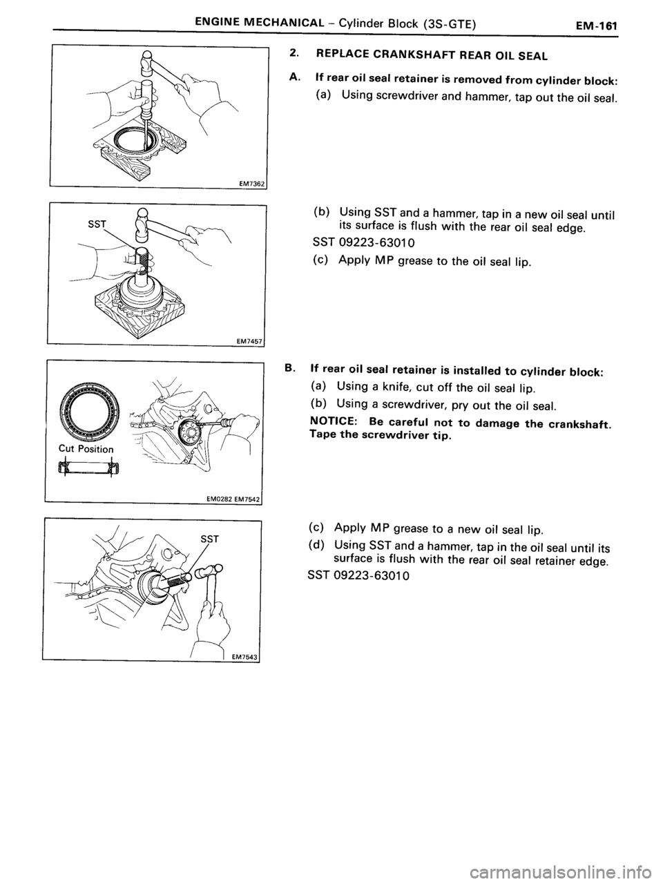 TOYOTA MR-2 1991  Factory Repair Manual 