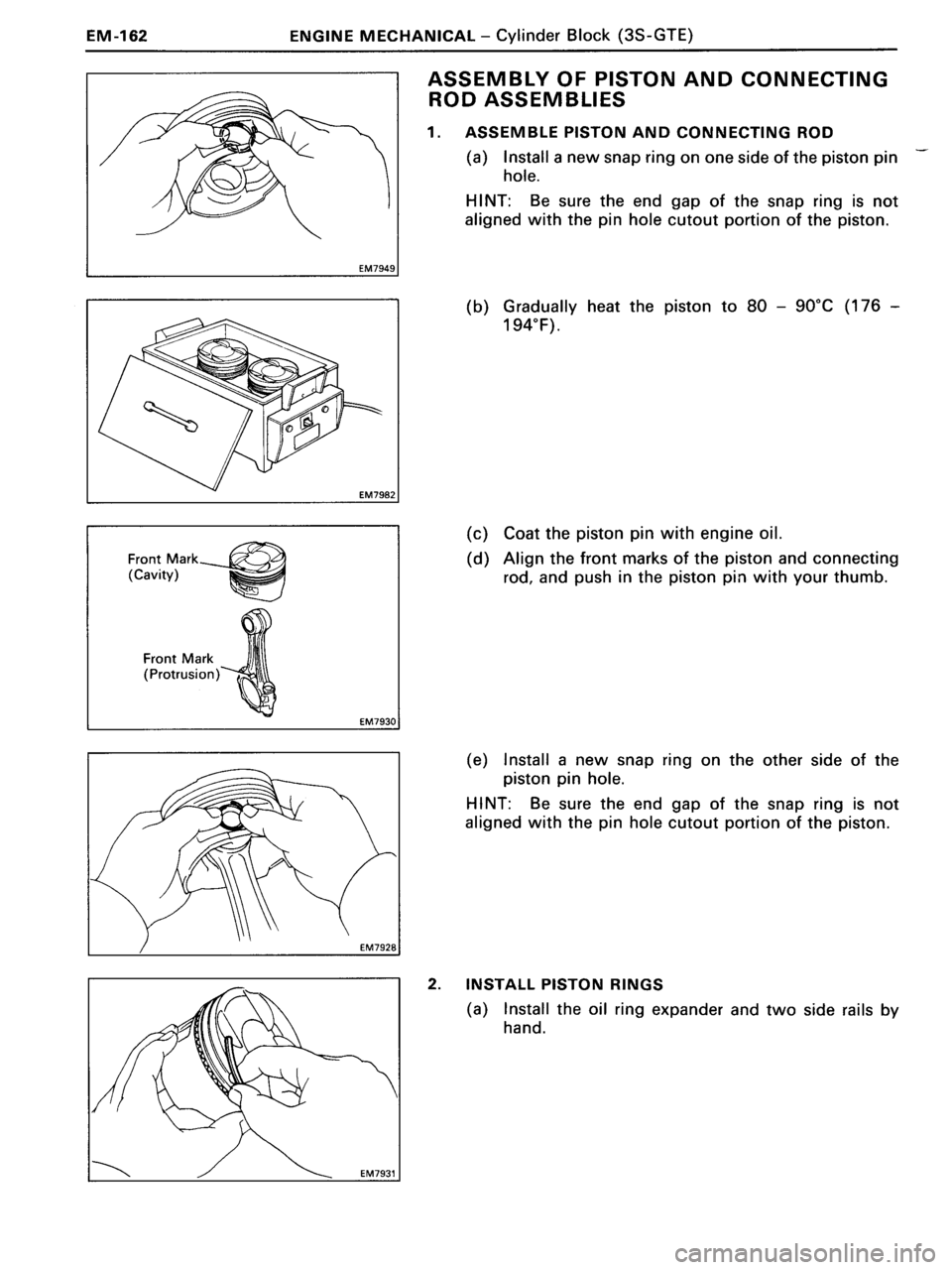 TOYOTA MR-2 1991  Factory Repair Manual 