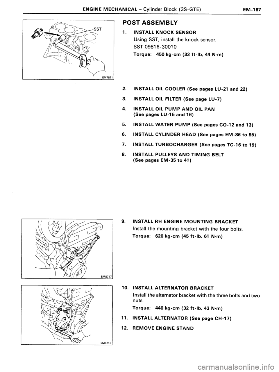 TOYOTA MR-2 1991  Factory Repair Manual 