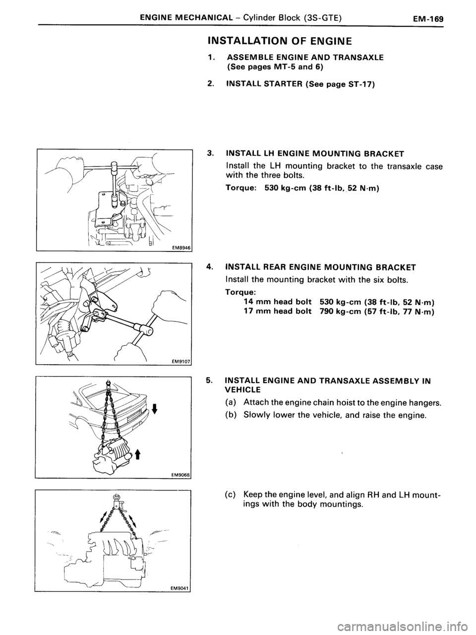 TOYOTA MR-2 1991  Factory Repair Manual 