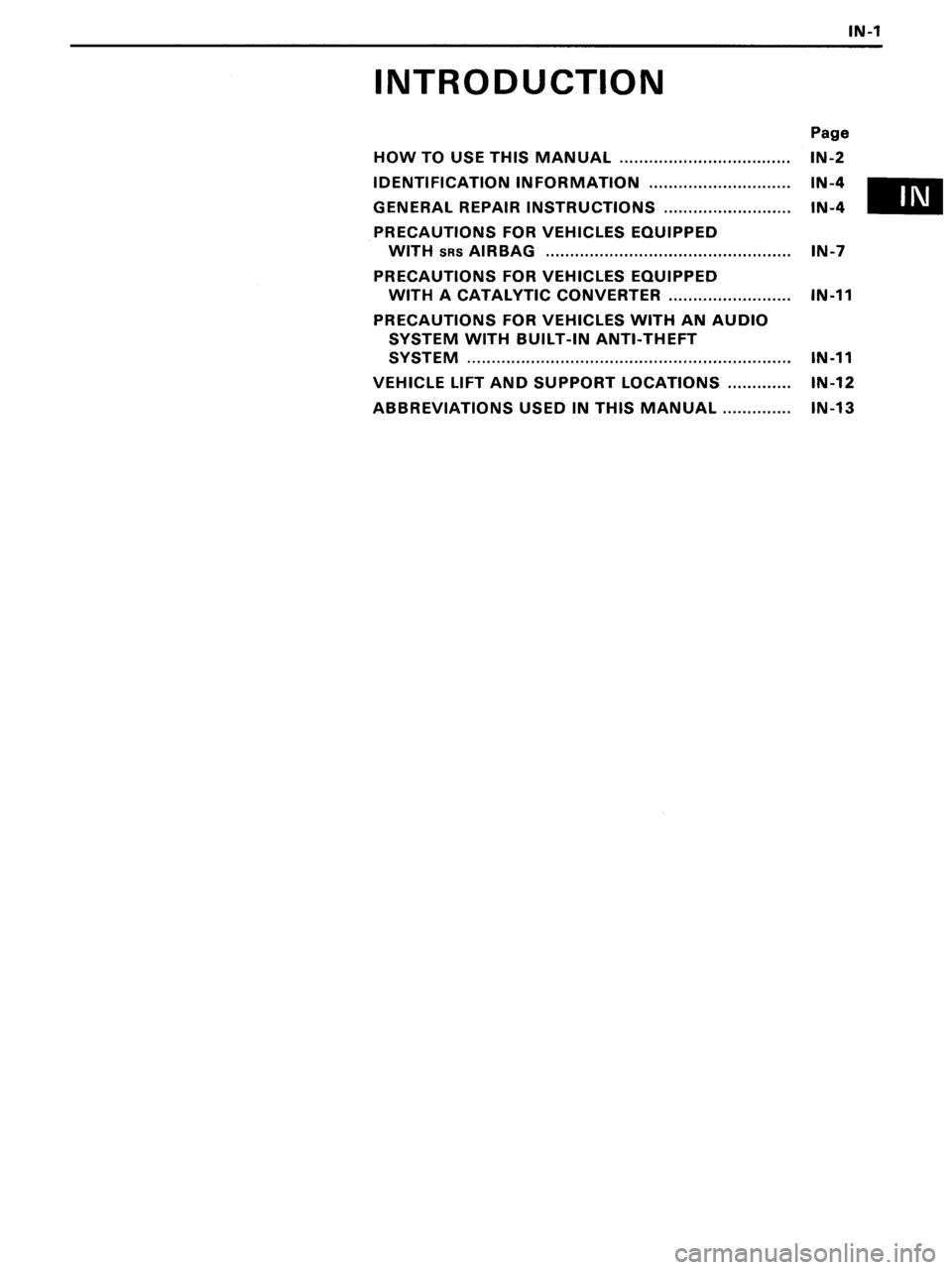 TOYOTA MR-2 1991  Factory Repair Manual 