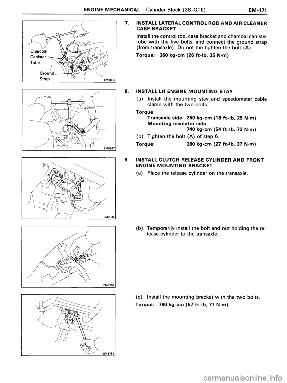 TOYOTA MR-2 1991 Factory Repair Manual TOYOTA MR-2 1991 Factory Repair Manual