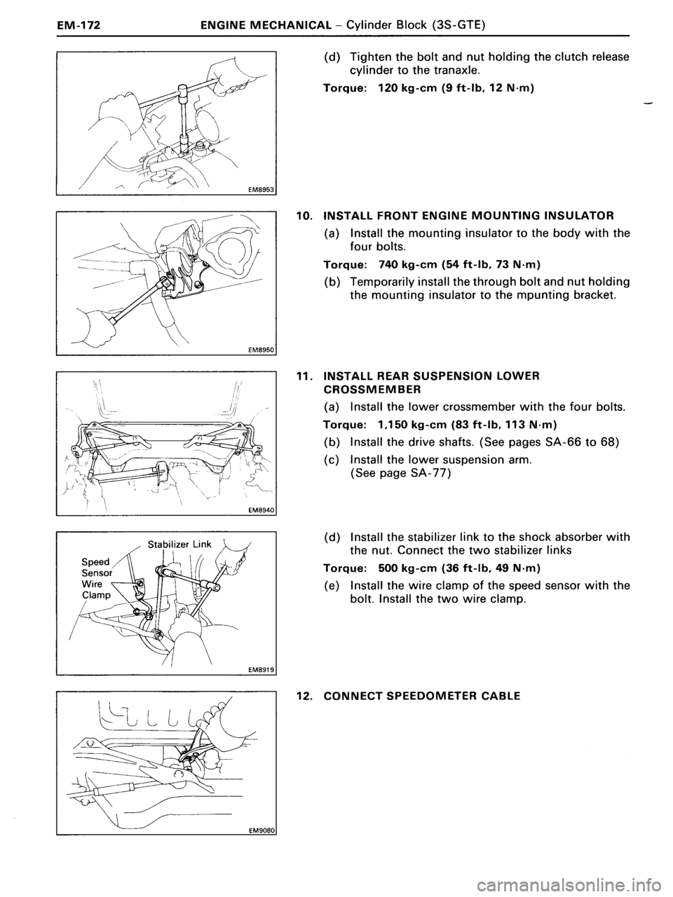 TOYOTA MR-2 1991 Factory Repair Manual TOYOTA MR-2 1991 Factory Repair Manual