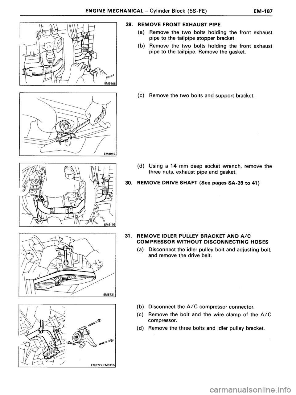 TOYOTA MR-2 1991 Factory Repair Manual TOYOTA MR-2 1991 Factory Repair Manual