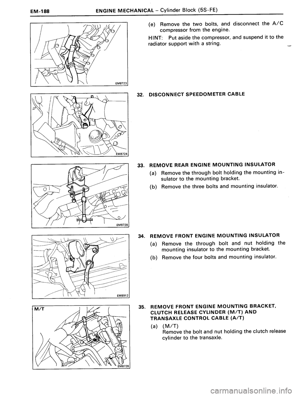 TOYOTA MR-2 1991 Factory Repair Manual TOYOTA MR-2 1991 Factory Repair Manual