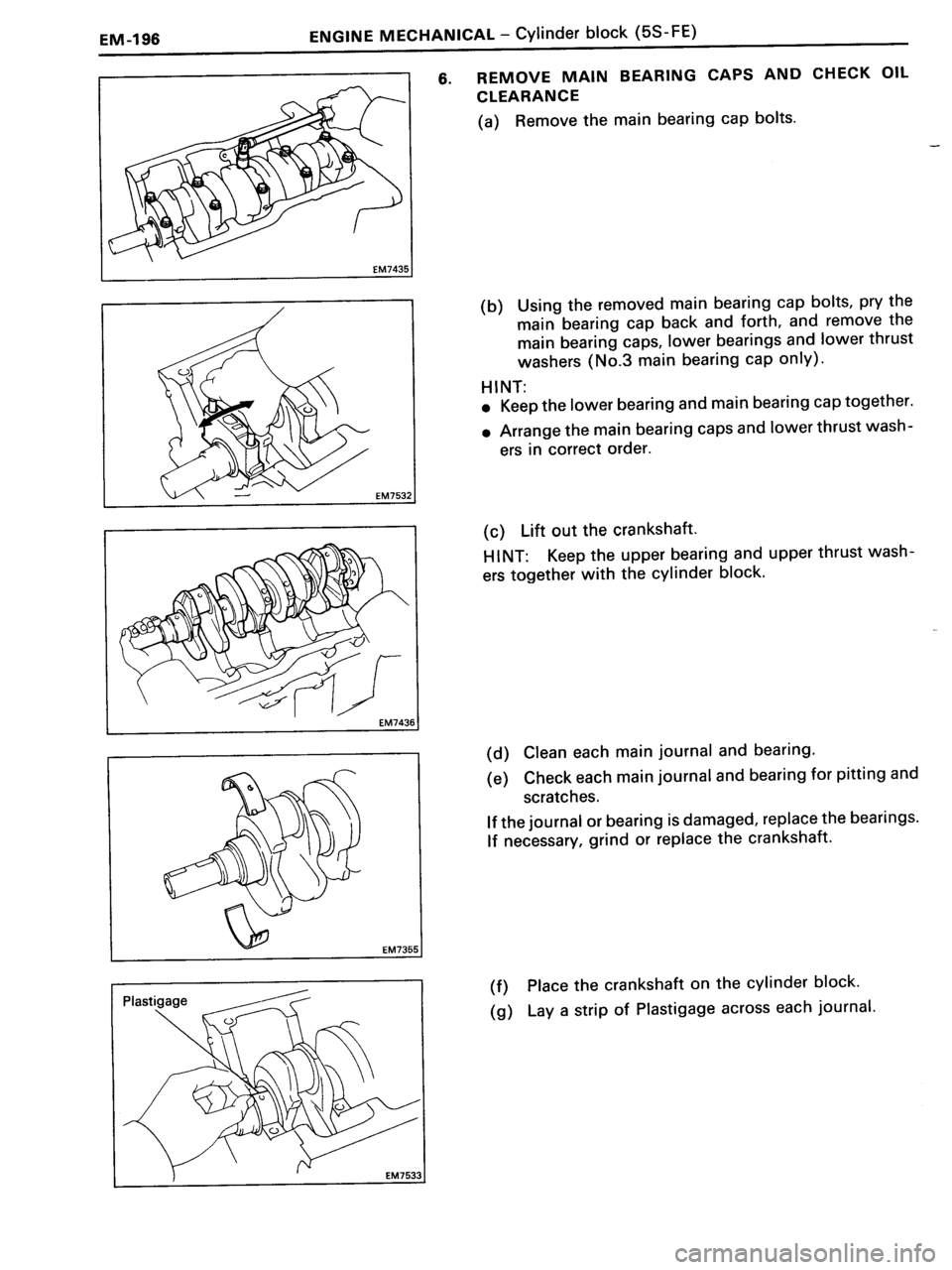 TOYOTA MR-2 1991 Factory Repair Manual TOYOTA MR-2 1991 Factory Repair Manual