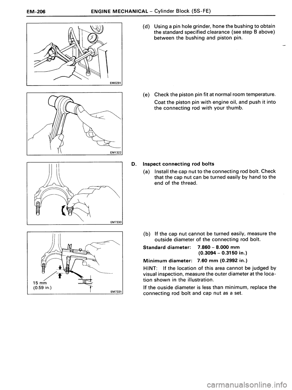 TOYOTA MR-2 1991 Factory Repair Manual TOYOTA MR-2 1991 Factory Repair Manual