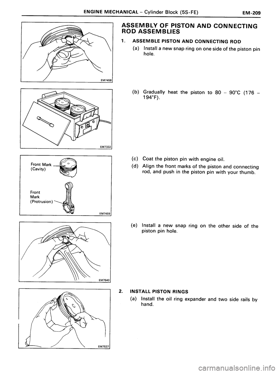 TOYOTA MR-2 1991 Factory Repair Manual TOYOTA MR-2 1991 Factory Repair Manual