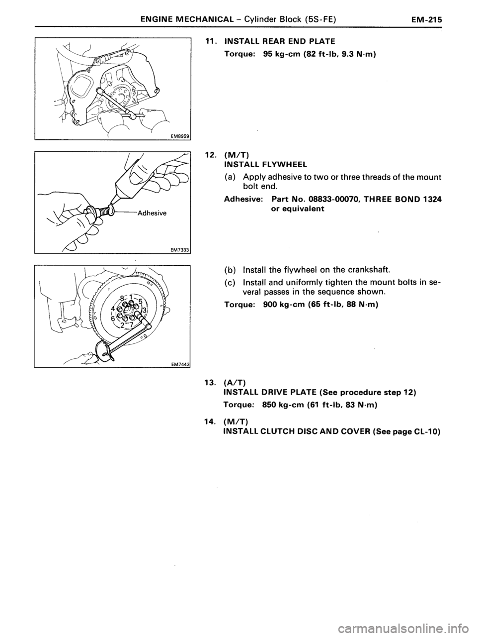 TOYOTA MR-2 1991 Factory Repair Manual TOYOTA MR-2 1991 Factory Repair Manual