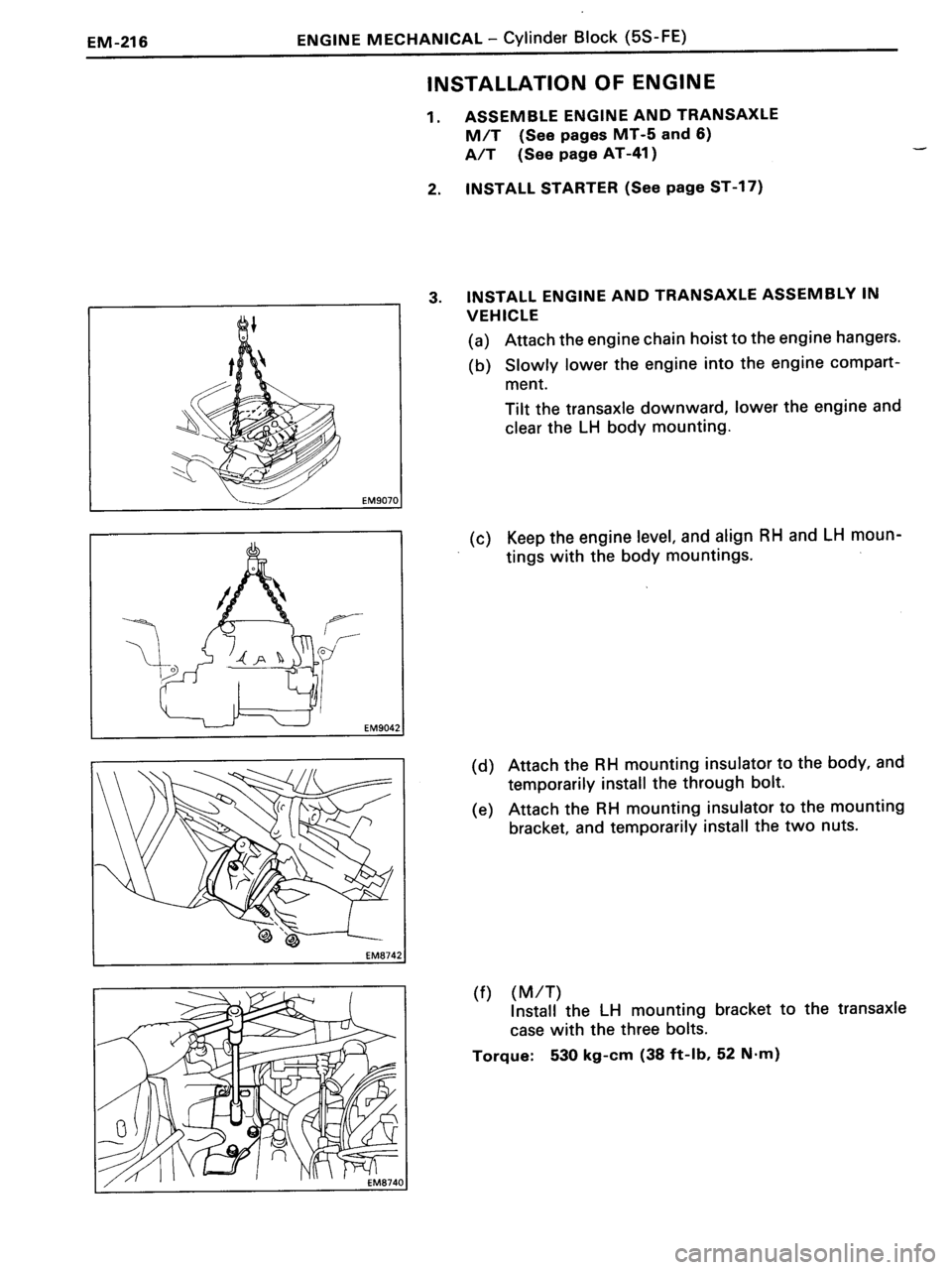 TOYOTA MR-2 1991 Factory Repair Manual TOYOTA MR-2 1991 Factory Repair Manual