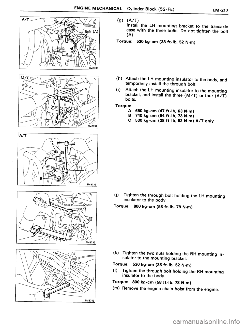 TOYOTA MR-2 1991 Factory Repair Manual TOYOTA MR-2 1991 Factory Repair Manual