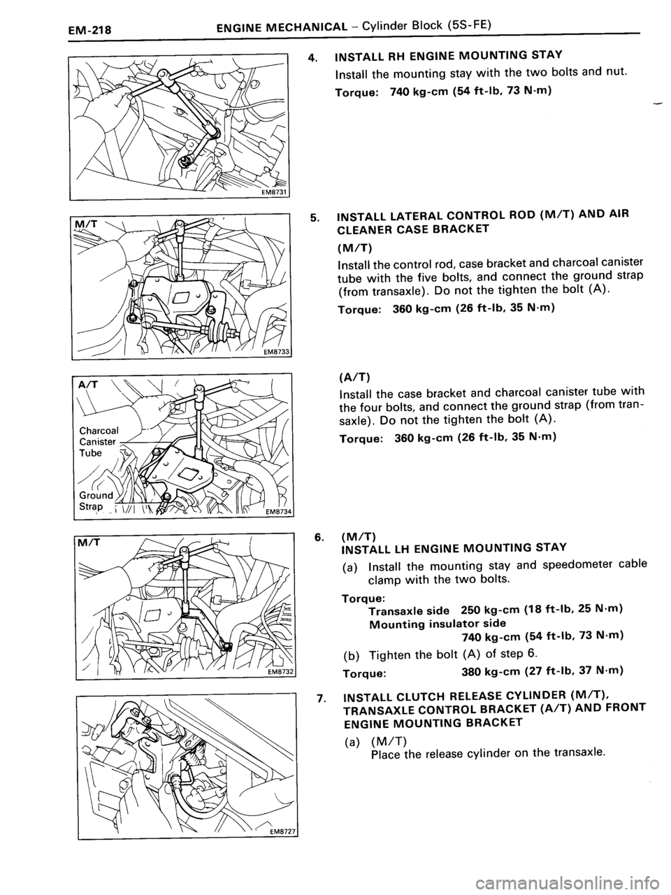 TOYOTA MR-2 1991 Factory Repair Manual TOYOTA MR-2 1991 Factory Repair Manual