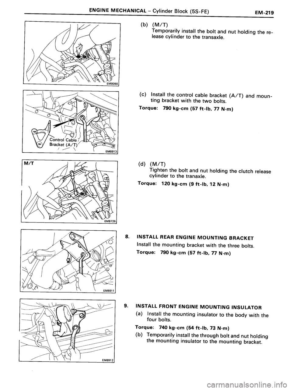 TOYOTA MR-2 1991 Factory Repair Manual TOYOTA MR-2 1991 Factory Repair Manual