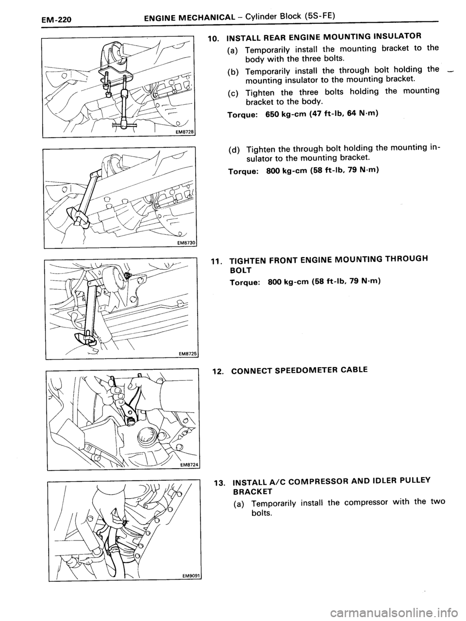 TOYOTA MR-2 1991 Factory Repair Manual TOYOTA MR-2 1991 Factory Repair Manual