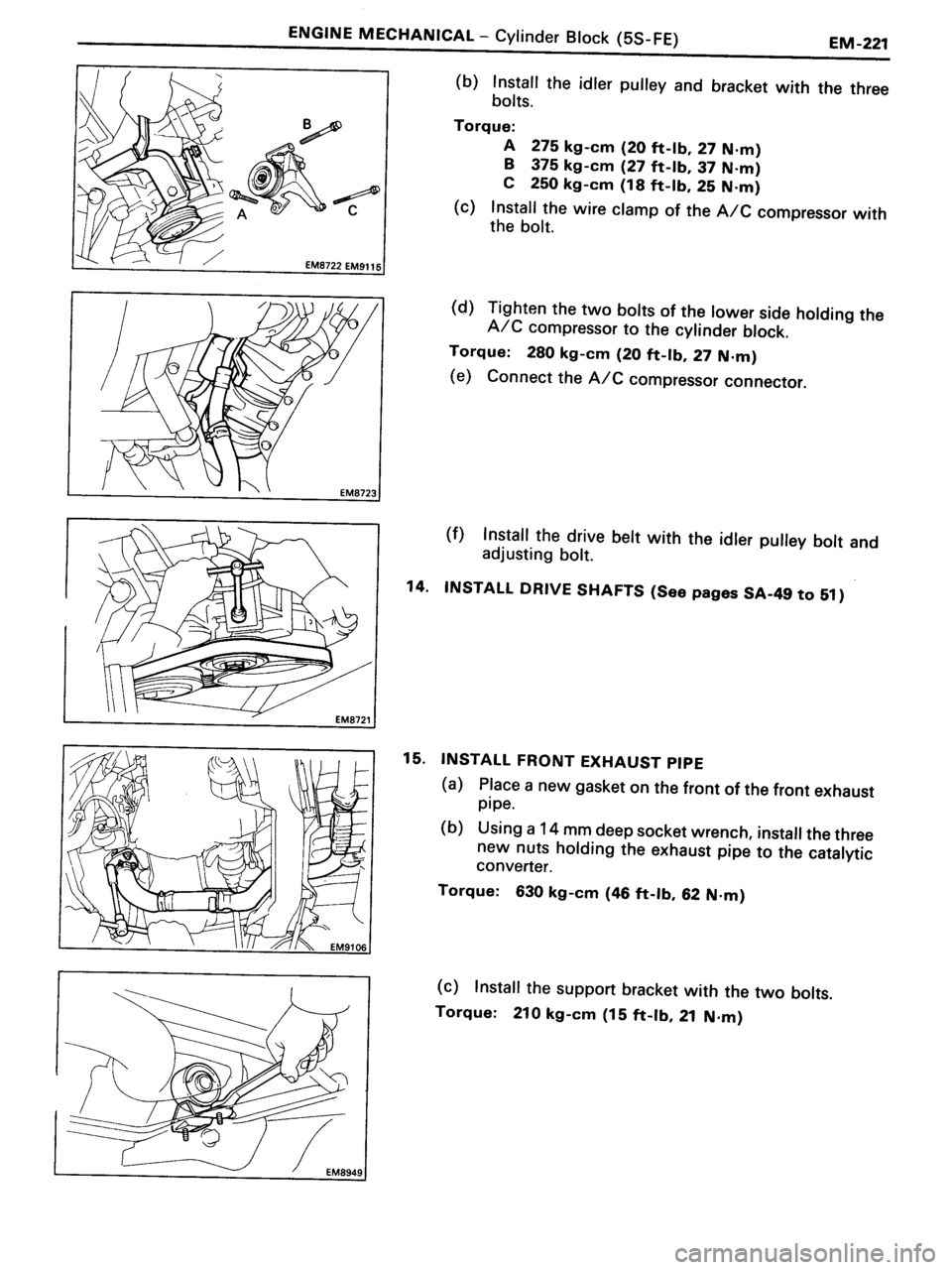 TOYOTA MR-2 1991 Factory Repair Manual TOYOTA MR-2 1991 Factory Repair Manual
