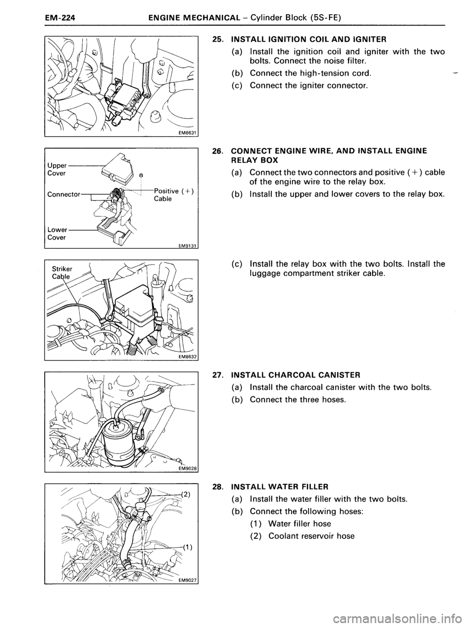 TOYOTA MR-2 1991 Factory Repair Manual TOYOTA MR-2 1991 Factory Repair Manual